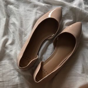 Flat tan shoes